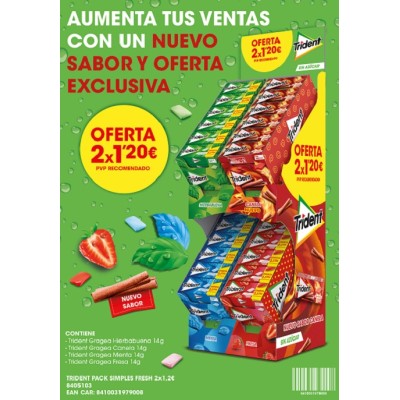 LOTE CHICLES Trident Gragea 96 uds LOTE CHICLES Trident Gragea 96 uds