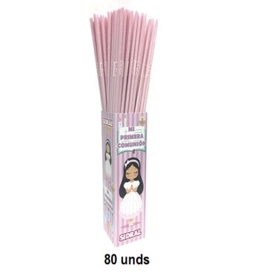 Pajitas COMUNION NI¥A 1x80 und.