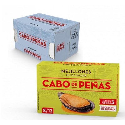 lata MEJILLONES 8/12  piezas Cabo de Peñas