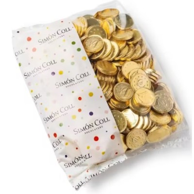 Monedas de chocolate pequeñas 300 uds Monedas de chocolate pequeñas 300 uds