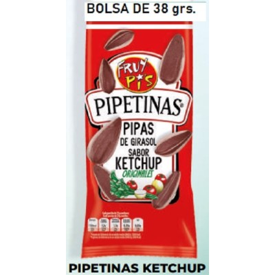 Pipas con sabor a Ketchup de Fruypis 38 grs Pipas con sabor a Ketchup de Fruypis 38 grs