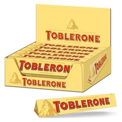 Toblerone LECHE 20 uds de 100 grs (precio 1 ud) Toblerone LECHE 20 uds de 100 grs (precio 1 ud)