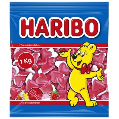 CORAZONES Blanco/Rojo BRILLO 250 und.HARIBO CORAZONES Blanco/Rojo BRILLO 250 und.HARIBO