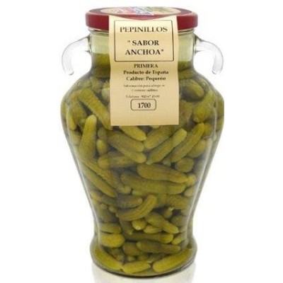 Encurtidos JARRA PEPINILLOS sabor anchoa 880 grs Encurtidos JARRA PEPINILLOS sabor anchoa 880 grs
