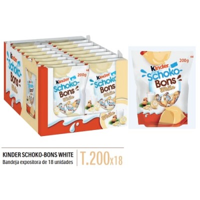KINDER SCHOBONS white 18x200gr. KINDER SCHOBONS white 18x200gr.