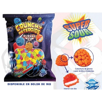 Moras CRUNCHY Acidas Surtidas en bolsa de 1kg Moras CRUNCHY Acidas Surtidas en bolsa de 1kg