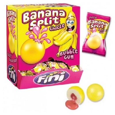 Chicles envueltos FINI BANANA SPLIT 200 uds Chicles envueltos FINI BANANA SPLIT 200 uds