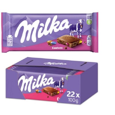TABLETA de Chocolate Milka CONFETTI 100 grs. TABLETA de Chocolate Milka CONFETTI 100 grs.