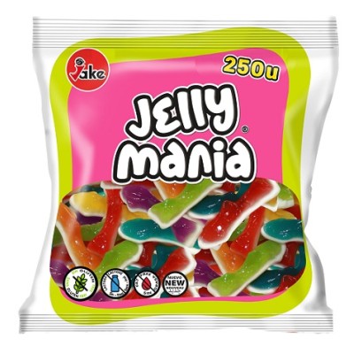 Bolsa de gominolas JELLY MANIA Tiburos Brillo 250 uds Jake Bolsa de gominolas JELLY MANIA Tiburos Brillo 250 uds Jake