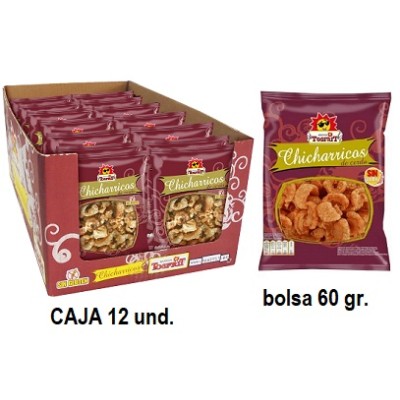 CHICHARRICOS TOSFRITcaja con 12 ud de 50 grs