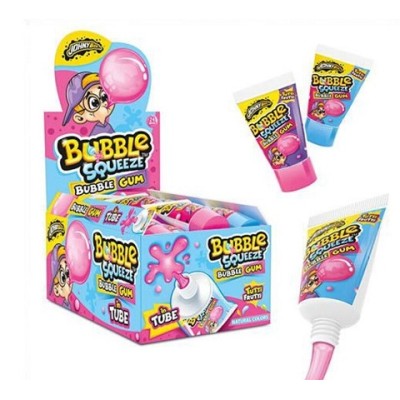 CHICLE EN TUBO BUBBLE SQUEEZE caja de 24 uds.