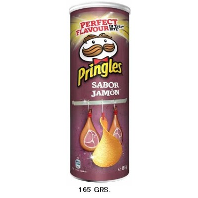 PRINGLES JAMON 165gr 19ud