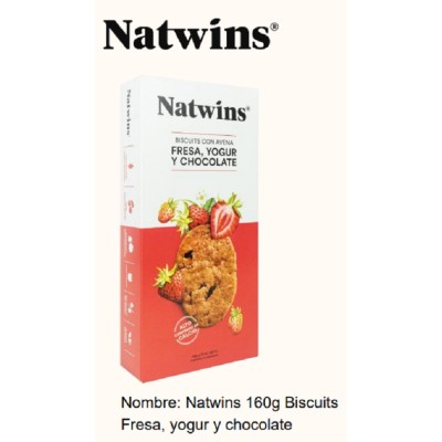 NATWINS Biscuit 160 grs.FRESA YOGUR Y CHOCOLATE
