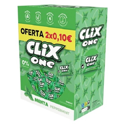CHICLE CLIX DE MENTA caja de 150uds.