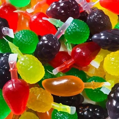 Frutas surtidas de gelatina 36 grs tarro de 55 uds.