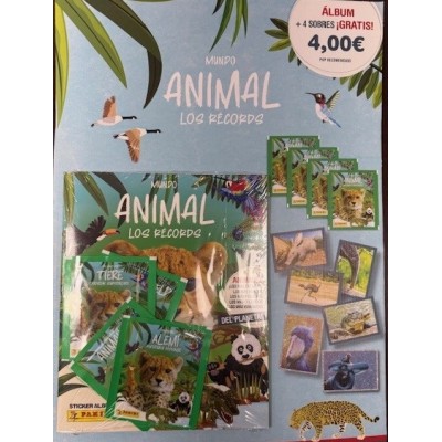 Album+4 Sobres MUNDO ANIMAL panini