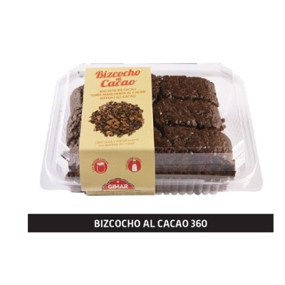 Bizcocho al CACAO Bandeja de 360grs. GIMAR
